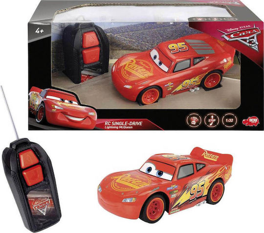 Dickie Cars 3 Lightning McQueen Single Drive Teleghidat Mașină Roșu