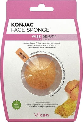 Vican Wise Beauty Konjac Face Sponge With Ginger Powder
