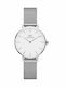 Daniel Wellington Classic Petite Sterling Women's Watch with Silver Metal Bracelet