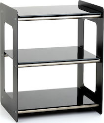 Custom Design Concept 300 Έπιπλο Hi-Fi Steel/Black Glass 48.5x60x40cm