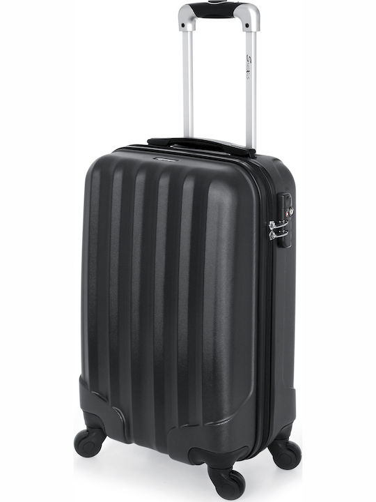 Stelxis ST505 Cabin Hard Suitcase Black with 4 Wheels Height 55cm