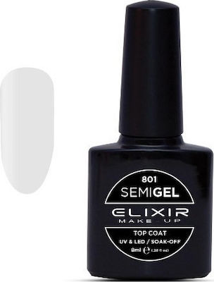 Elixir 801 Top Coat pentru Vopsele Semipermanente 8ml 842-801