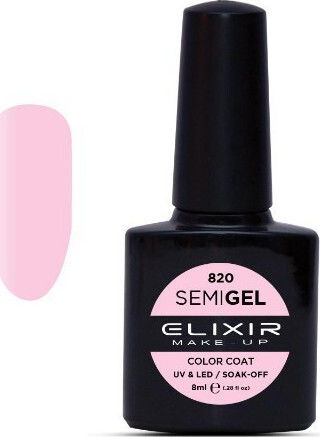 Elixir Semi Gel Semi-Permanent Nail Polish 820 Baby Pink 8ml 842-820