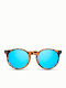 Meller Kubu Sunglasses with Brown Tartaruga Frame and Light Blue Polarized Lens K-TIGSKY