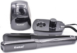 Kemei KM-9090 Επαγγελματική Πρέσα Μαλλιών με Ατμό
