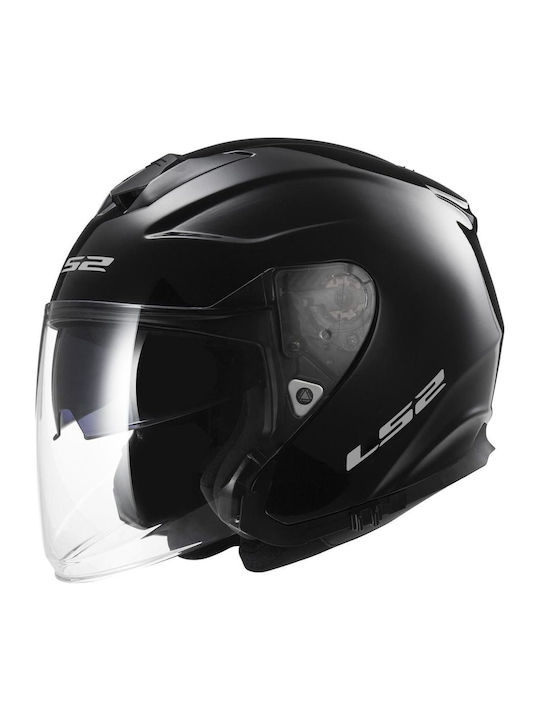 LS2 Infinity OF521 Black Κράνος Μηχανής Jet 1250gr με Sunvisor