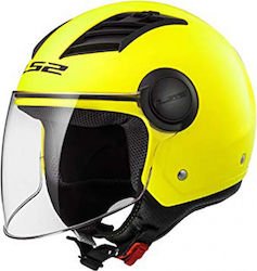 LS2 Airflow OF562 Matt H-V Yellow Motorradhelm Jet 950gr 30562 50 53