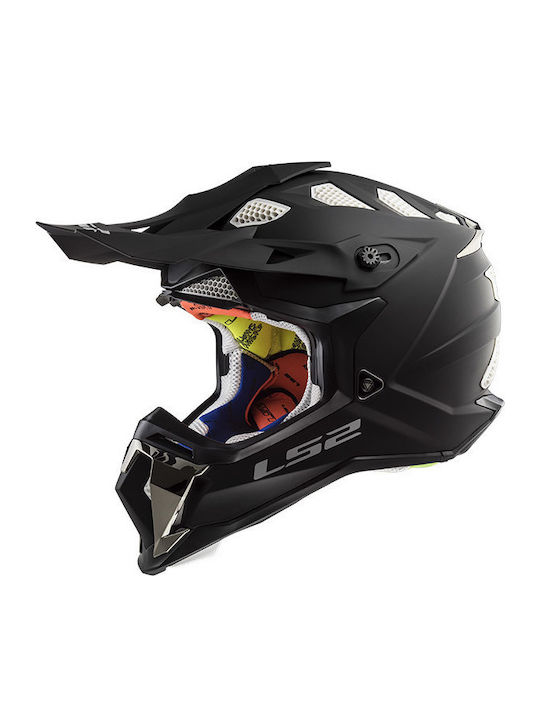 LS2 Subverter MX470 Solid Black Matt Motorradhelm Motocross 1350gr KR3542