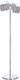 Keskor Floor Lamp H163xW36cm. with Socket for Bulb G9 Silver