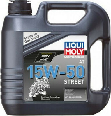 Liqui Moly Motorbike 4T Street Synthetic Motorcycle Oil for Four-Stroke Engines 15W-50 4lt