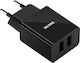 Acme Φορτιστής Χωρίς Καλώδιο με 2 Θύρες USB-A 12W Μαύρος (CH204)