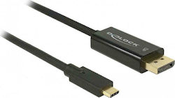 DeLock Regular USB 3.1 Cable USB-C male - DisplayPort Male Μαύρο 2m (85256)