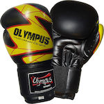 Olympus Sport Blast Sparring Γάντια Πυγμαχίας από Συνθετικό Δέρμα για Αγώνα Μαύρα