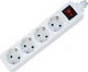 Geyer Power Strip 4 Positions with Switch and Cable 2m
