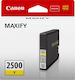 Canon PGI-2500 Оригинален Мастило за мастиленоструен принтер Жълт (9303B001)