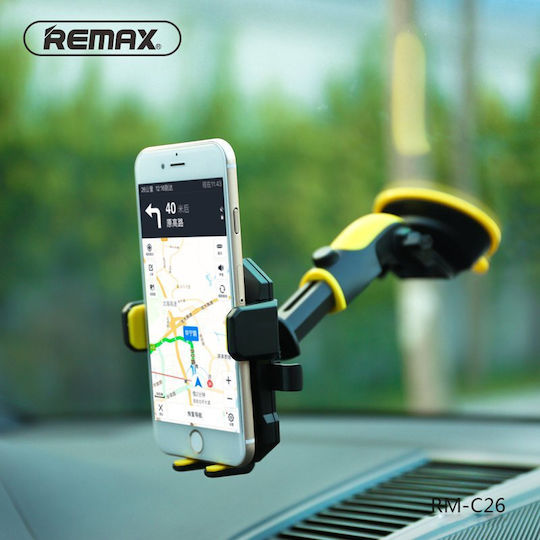 Remax RM-C26 Βάση Κινητού & Tablet Αυτοκινήτου 3.5" - 5.5" με Ρυθμιζόμενα Άγκιστρα Μαύρη