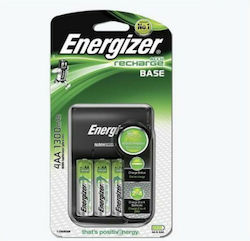 Energizer ACCU Recharge Base Φορτιστής 4 Μπαταριών Ni-MH Μεγέθους AA/AAA Σετ με 4x AA 1300mAh