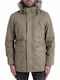 Basehit -CT Men's Winter Parka Jacket Beige