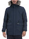 Basehit -TT610 3 in 1 Men's Winter Parka Jacket Waterproof and Windproof Navy Blue