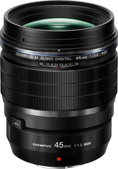 Olympus Crop Φωτογραφικός Φακός M.Zuiko Pro ED 45mm f/1.2 Σταθερός για Micro Four Thirds (MFT) Mount Μαύρος