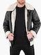 B3 FL Winter Faux Leather Jacket Black