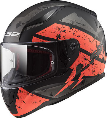 LS2 FF353 Rapid Deadbolt Kids Full Face Helmet ECE 22.05 1300gr Matt Black/Orange