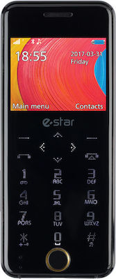 eStar T20 Dual SIM Mobile Phone with Buttons Black