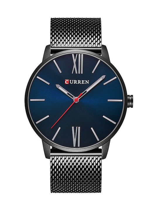 Curren Herrenuhr 42mm Batterie mit Metallarmband Blue
