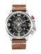 Curren Watch Chronograph Battery with Leather Strap Brown