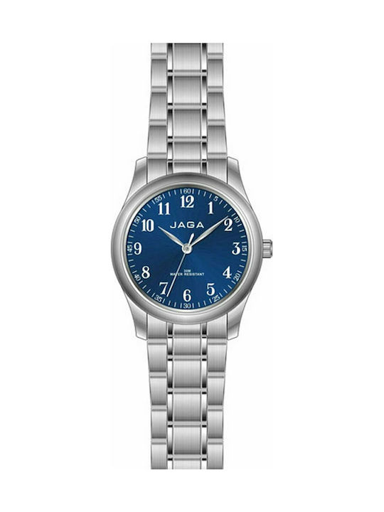 Jaga J1024 Watch Battery with Silver Metal Bracelet