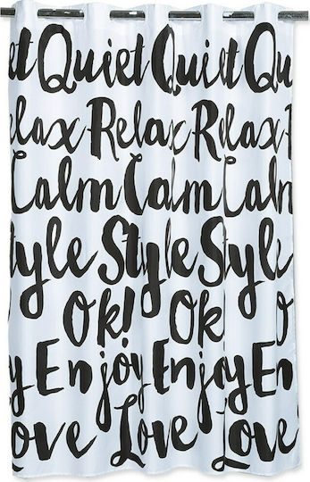Nef-Nef Homeware Υφασμάτινη Κουρτίνα Μπάνιου 180x180 Enjoy Grey