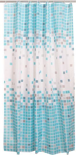 Viopros Mosaik Duschvorhang Stoff 180x200cm Red