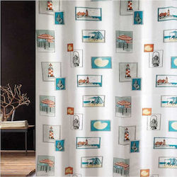Joy Bath Seaside Fabric Shower Curtain 180x200cm Multicolour