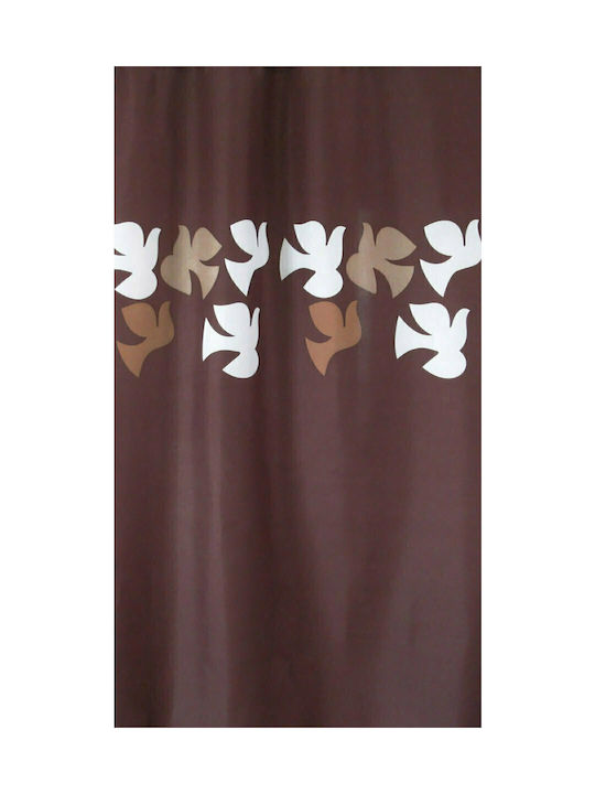 San Lorentzo Dove Fabric Shower Curtain 180x200cm Brown 1781BROWN