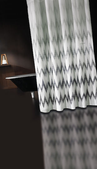 Guy Laroche Brooklyn Fabric Shower Grommet Curtain 180x185cm Stone