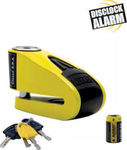 Auvray B Lock 10 Motorrad-Bremsscheibenschloss mit Alarm & Kette 10mm Gelb Farbe