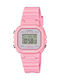 Casio Digital Watch Chronograph with Pink Rubber Strap