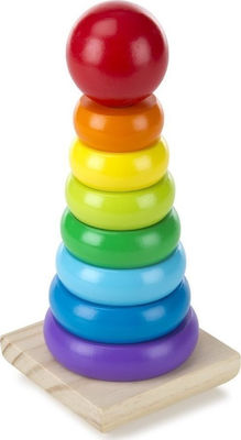 Melissa & Doug Stacking Toy Rainbow Stacker Classic Toy made of Wood for 18++ Months