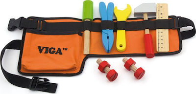 Viga Toys Kids Tool Viga Ζώνη Ξύλινων Εργαλείων made of Wood for 3+ Years Old 50532