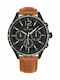 Tommy Hilfiger Gavin Men's Watch 44mm Chronograph Battery with Brown Leather Strap