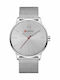 Curren Men's Watch 44mm Battery with Metal Bracelet Thin Silver