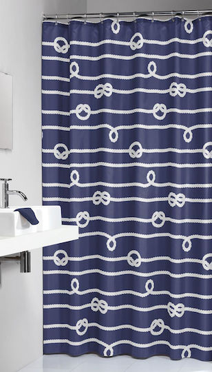 Sealskin Rope Perdea de Baie Țesătură 180x200cm Albastru 233761322