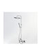 Eurorama Quadra Adjustable Shower Column with Mixer 83-144cm Silver