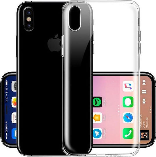 Hurtel Back Cover Σιλικόνης 0.5mm Διάφανο (iPhone X/Xs)
