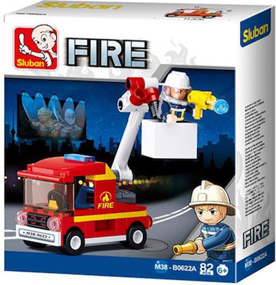 Sluban Building Block Fire Small Platform for 6+ years 82pcs M38-B0622A