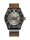 Curren Watch Battery with Brown Leather Strap