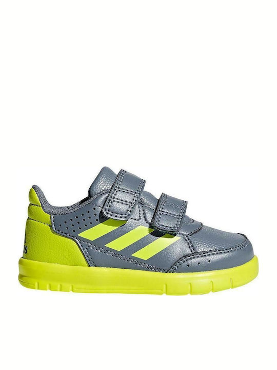 Adidas Παιδικά Sneakers AltaSport CF I με Σκρατς Grey / Raw Steel / Solar Yellow