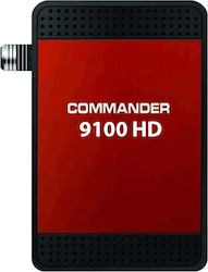 Commander Δορυφορικός Αποκωδικοποιητής 9100 HD Full HD (1080p) DVB-S2 με Λειτουργία Εγγραφής PVR σε Μαύρο Χρώμα