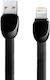 Remax Shell RC-040i Flach USB-A zu Lightning Kabel Schwarz 1m