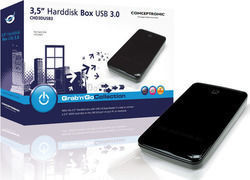 Conceptronic CHD3DUSB3 Hard Drive Case 3.5" SATA III with connection USB 3.0 in Schwarz color